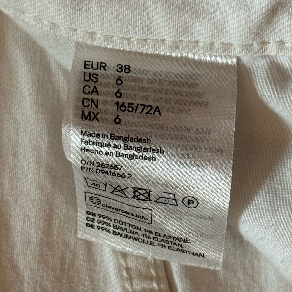 H&M Stylish White Straight Jeans, Women’s 6 - Picture 6 of 6